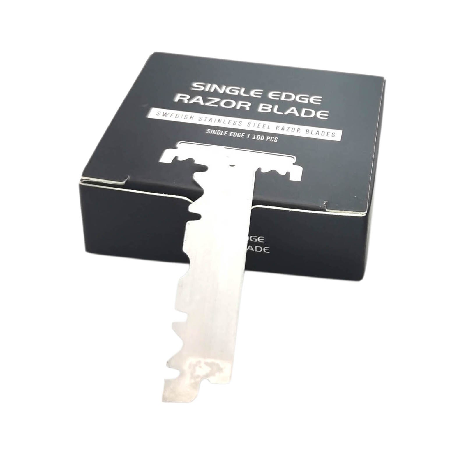 100Pcs Barber Single Edge Razor Blades, Stainless Steel ,for Barbers Exchangeable Blade Razors