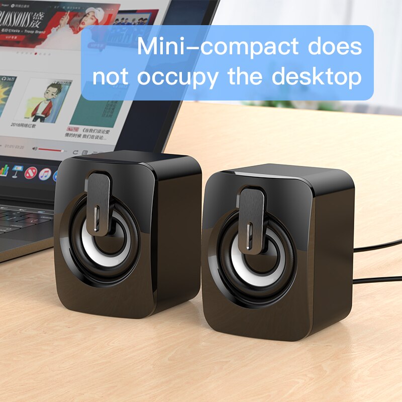Bedrade Computer Speakers Pc Klankkast Hifi Stereo Speaker Voor Pc Laptop Notebook Computer Niet Bluetooth Luidsprekers