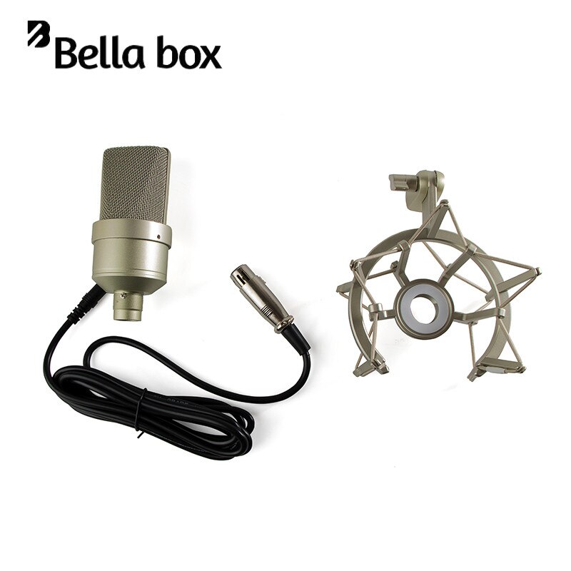 Bella box 103 studio XLR microphone capacitor, computer game recording microphone, sound card, Podcast