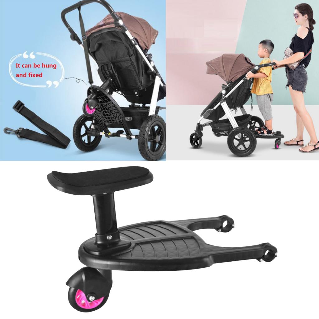 Buggy Wandelwagen Stap Board Stand Kind Wielen Kinderwagen Connector Met Seat