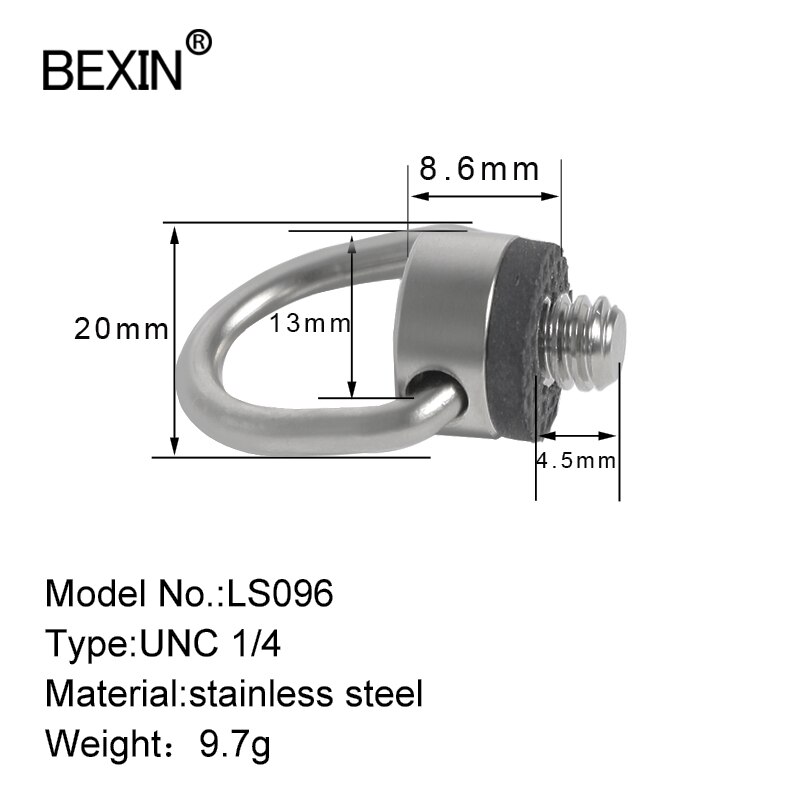 1/4" D Ring Foldable Camera Quick Release Plate Screw 1/4 Camera Strap Monopod Tripod Ball Head Mount Adapter Screw