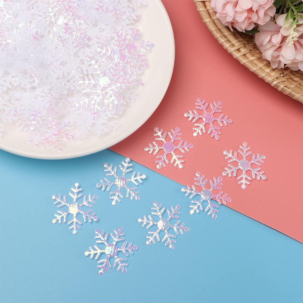 100/200/300 Stuks Sneeuwvlok Ornament Confetti Kunstmatige Sneeuw Xmas Verjaardag Bruiloft Decor Home Glitter Accessoires