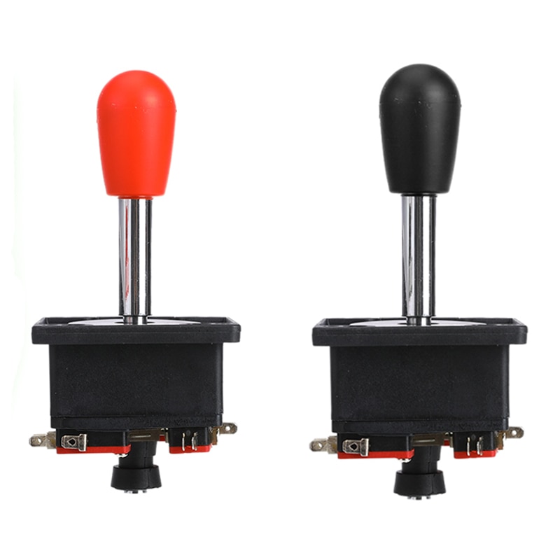 2 pièces rouge + noir Arcade Joystick pour jeu Arcade accessoire 8 voies bricolage jeu Joystick rouge noir balle combat bâton pièces de rechange: Default Title