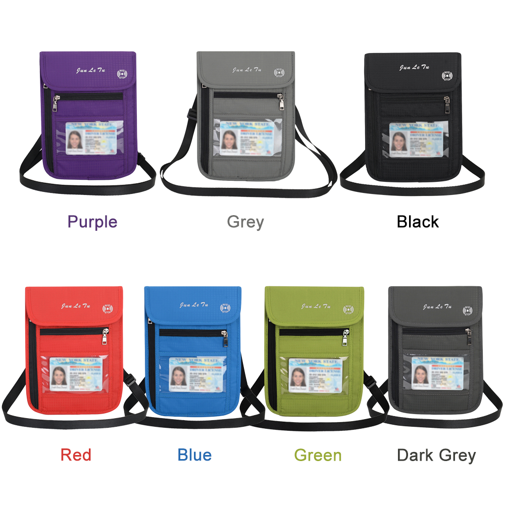 Nacken Beutel Reisen Beutel Nacken Brieftasche mit RFID Blockierung Reisepass Halter dokumentieren Organizer Tasche Karte Tasche für Männer Frauen
