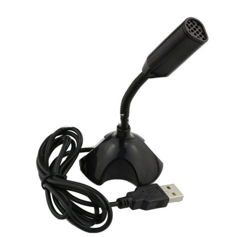 Adjustable USB Laptop Microphone Mini Studio Speech Microphone Stand Mic With Holder for Desktop PC