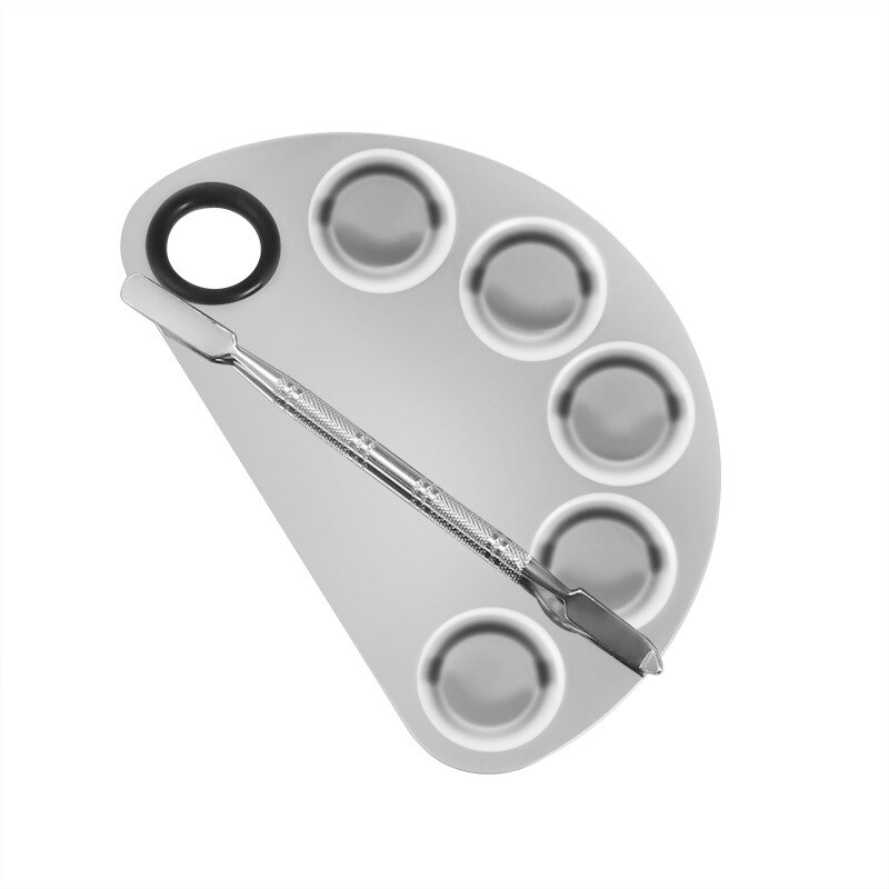 1Pcs Rvs Aquarel Verf Palet Lade Mengstaaf Spatel Set Voor Nail Art Schoolbenodigdheden Olieverf Make-Up gereedschap: 1