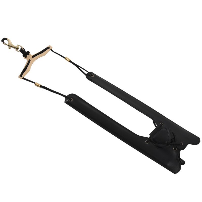 Adjustable Leather Saxophone Shoulder Neck Strap with Buckle Width 24Mm for Sax Players Music Lovers