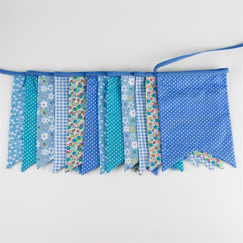 12 flagi 3.5m bawełna banery dom zabaw dla dzieci flagi dekoracyjne dla dzieci zabawkowy namiot dla dzieci pokój przedszkole dekoracje niemowlę prysznic dekoracje: niebieski