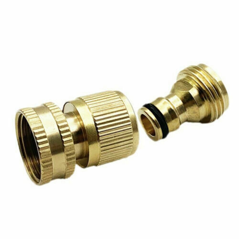 Garden Hose Threaded Quick Connect Water Pipe Connector Brass Female Male Connector 12mm Universal Car Accessoties