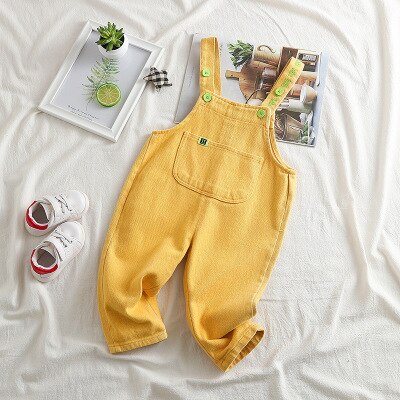 Herfst kinderkleding koreaanse kinderen jongens casual overalls baby jongen en meisjes casual jumpsuit effen overalls bodysuit 1-4y