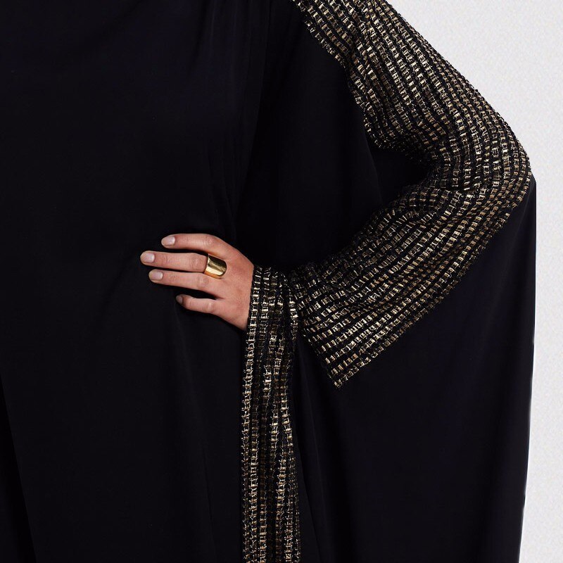 Muslimische Marokkanische Kaftan Abaya Hijab Kleid Frauen Batwing Hülse Ramadan Islamische Clohing Djellaba Jilbab verlieren Kleid Musulman Ropa