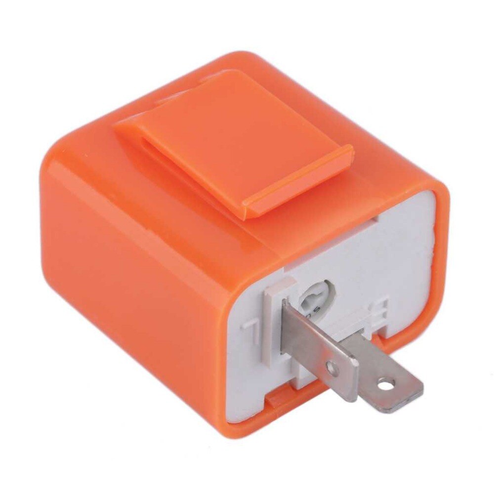 ICOCO 2 Pin Universal Speed Adjustable LED Flasher Relay Motorcycle Turn Signal Indicator Easy to Install Indicator Orange