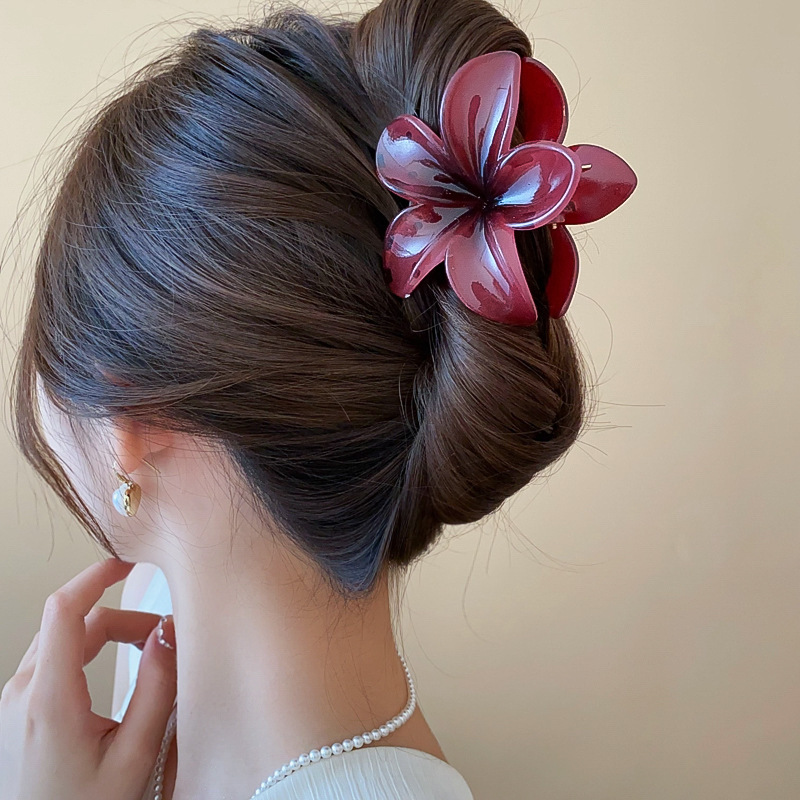 Pinces à cheveux fleur pour femmes, grande pince à cheveux bohème, épingles à cheveux, barrettes pour filles, accessoires pour cheveux de plage, vêtements de sauna, ,