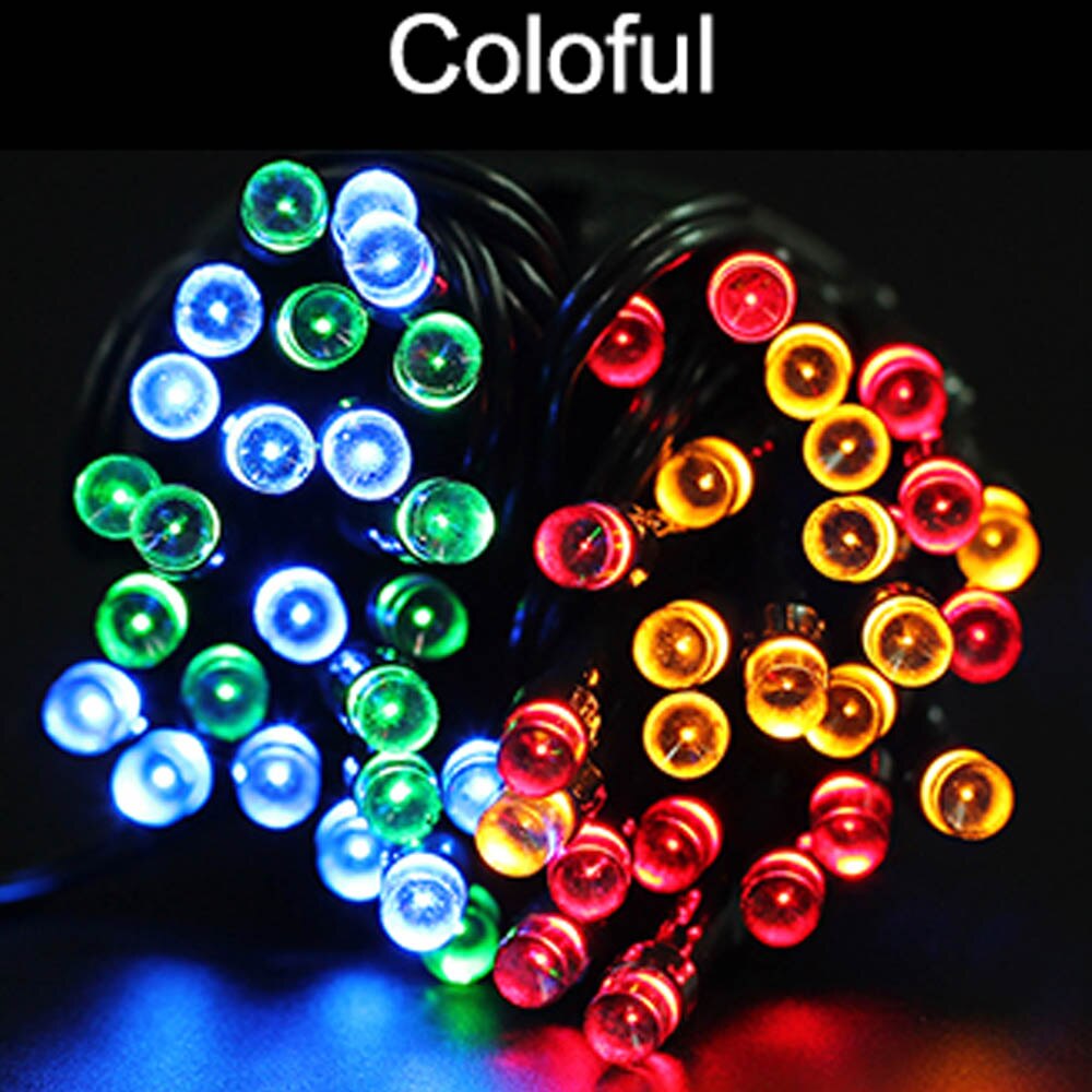 50/100/200 LED String Lights Outdoor Christmas Solar String Fairy Lights For Party Street Garlands Solar Chrismas Light: Colorful / 22M 200Leds