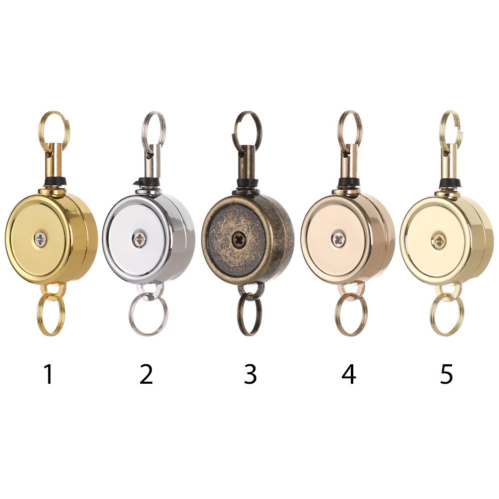 1 stuk metalen anti-verloren clip, sleutelhanger, badgehouder, lanyard, intrekbaar