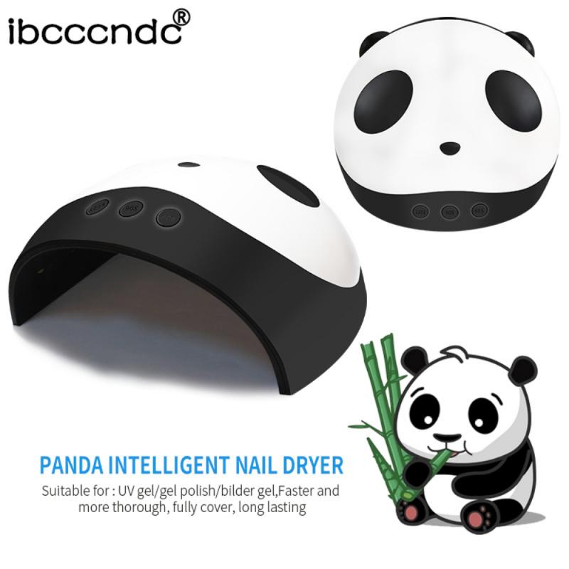 Ibcccndc 36/54W Uv Lamp Panda 12LED Nail Lamp Usb Nail Gel Droger Lamp Professionele Auto manicure Lamp