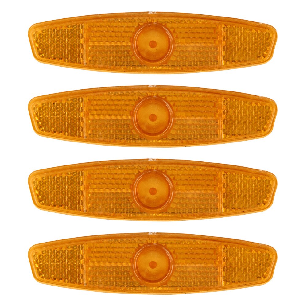 4PCS Yellow Warning Spokes Reflective Strips Mountain Bike Wheel Warning Lights Safety Spoke Reflective Sheet