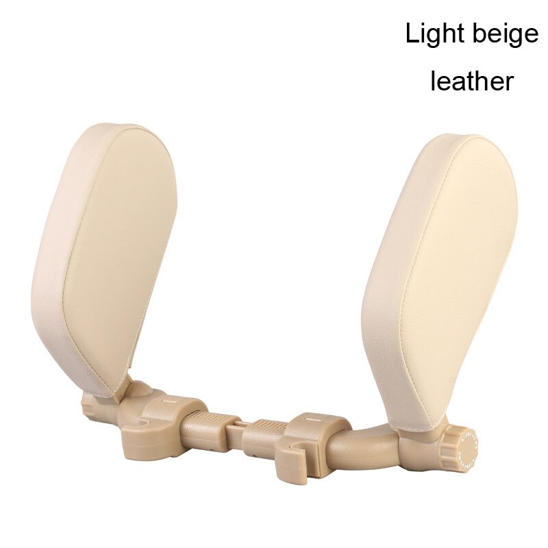 Auto Hoofdsteun Kussen Reizen Rest Nekkussen Ondersteuning Oplossing Voor Kinderen Kussen En Volwassenen Auto Seat Hoofd Kussen Auto kussen: Beige PU