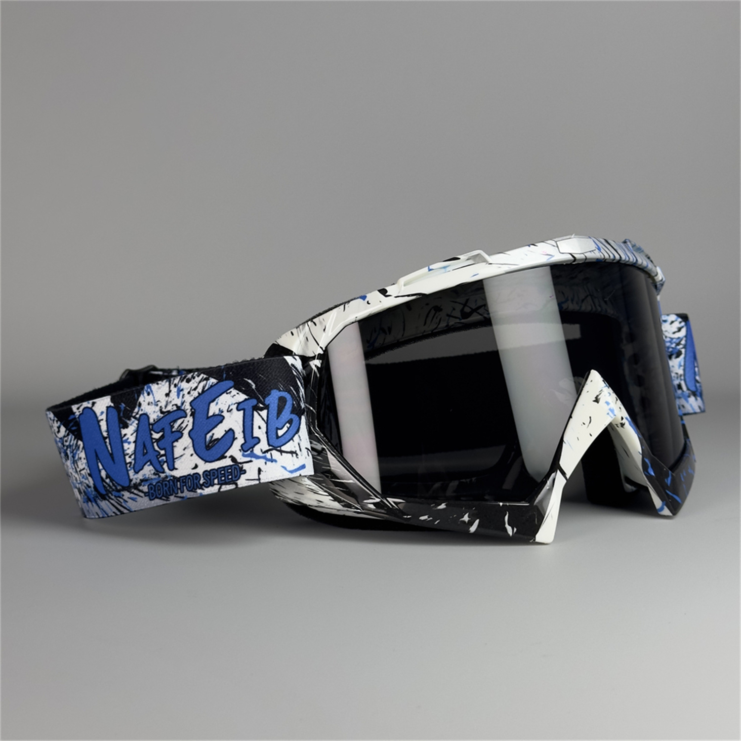 Gafas de Motocross para moto de cross, motocicleta, UTV, gafas de montar todoterreno, Anti UV, a prueba de polvo, antiniebla, carreras para hombres, mujeres, jóvenes y niños: Gris oscuro