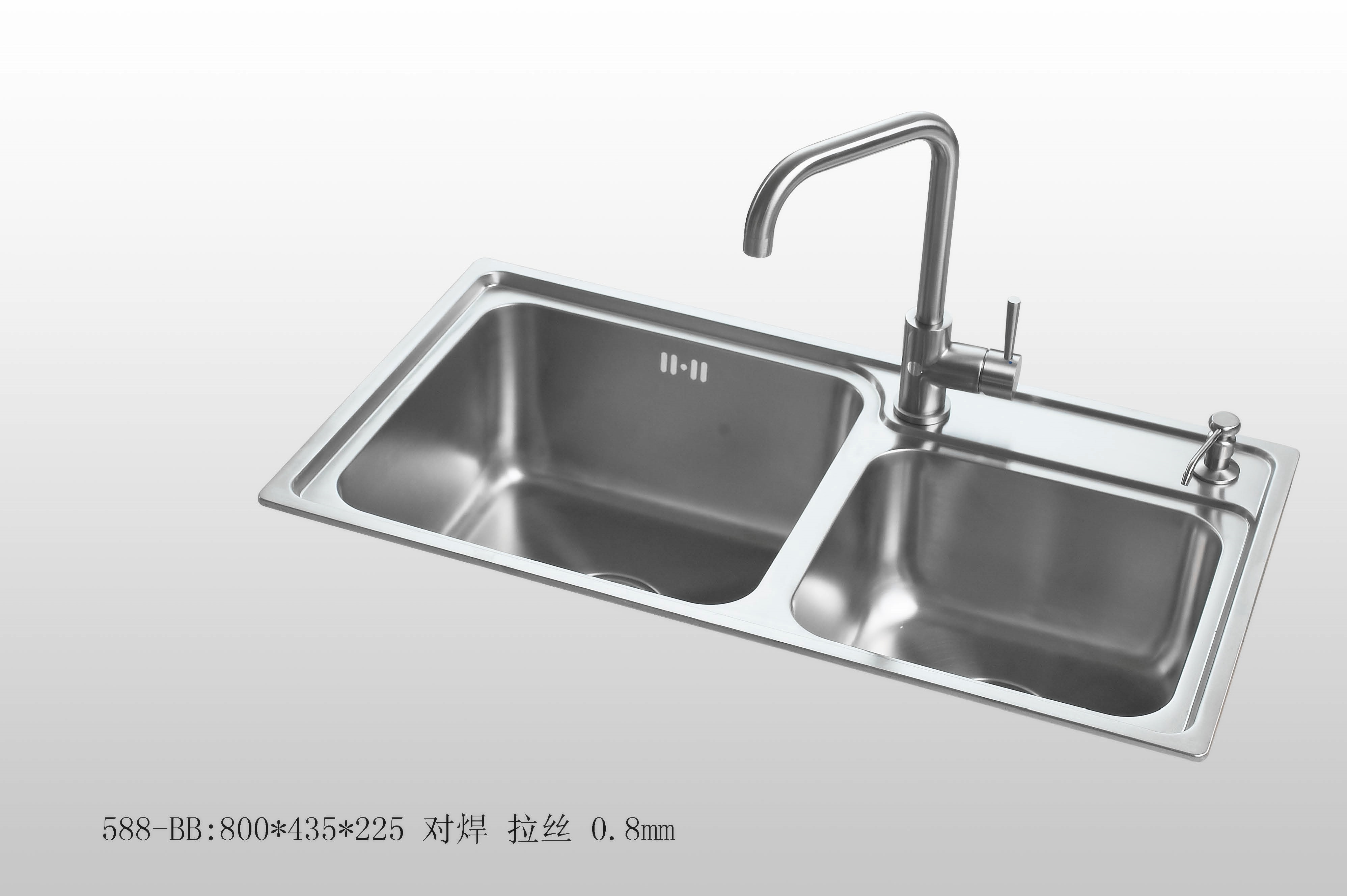 Rvs Spoelbak, Water Kanaal, Trog Pentrough, Mantel, Binnenlandse, Aanrecht Set, water Tank, Dubbele Cusine304, Shtain, Lavabo