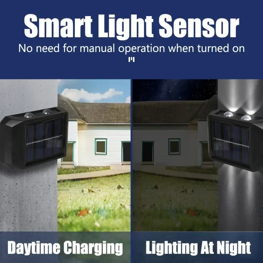 4/6/8 LED Solar Wandlamp Automatische Schakelaar Gangverlichting Waterdichte Outdoor Yard Lantaarn voor Tuin Straat Landschap Decor