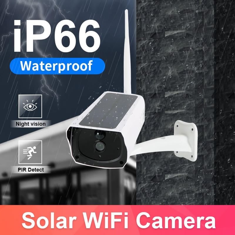 Solar ip kamera wifi 1080p trådløs udendørs  ip66 vandtæt solpanel cctv sikkerhed overvågningskameraer videcam