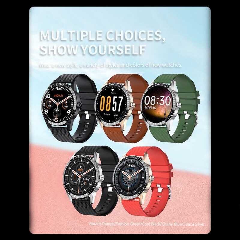 Smart Horloge Sport Modi Fitness Tracker Gezondheid Horloge Body Temperatuur, Hartslag Bloeddruk Digitale Smartwatches