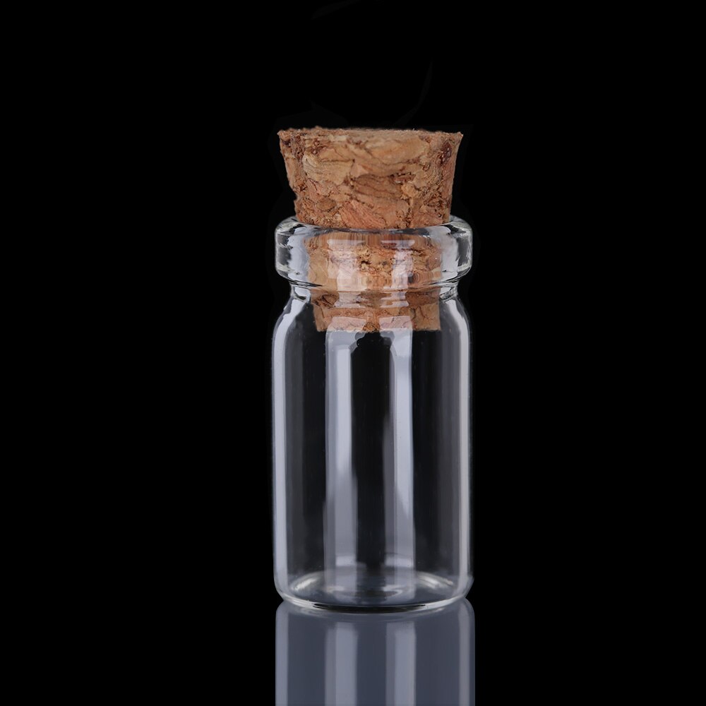 Kleine driftfles glazen potten decoratie diy containers mini goedkope berichtenflesjes ornamenten kurken stop regenboog wensfles: 1