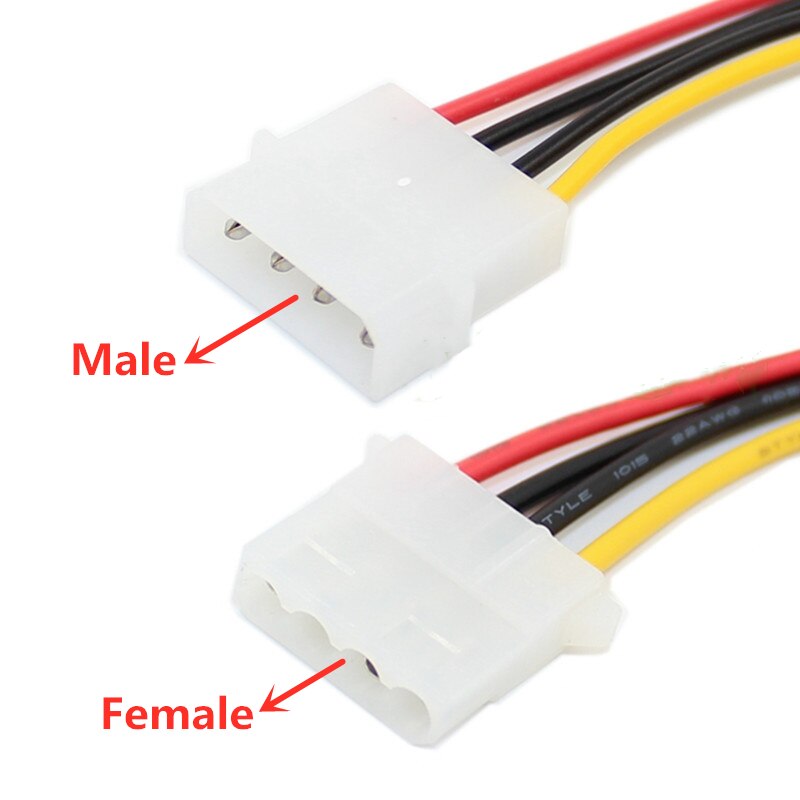 1 stücke 30cm Computer Netzteil IDE Molex 4-Stift Männlich Weiblich Verlängerung Energie Kabel Reinem Kupfer Draht Ader Kabel 5,08mm Tonhöhe