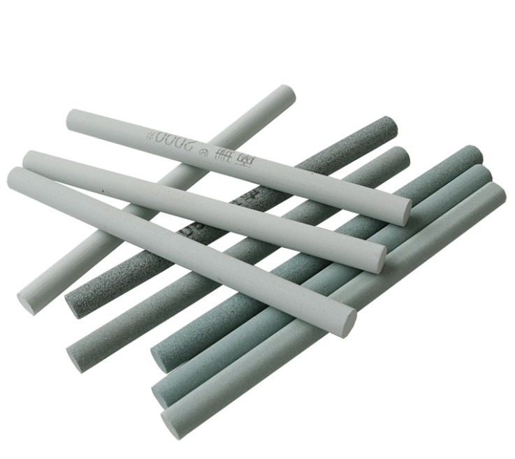 Green Boride Abrasives Round Rod Sharpening Grinding Oil Stone Whetstone 10x150mm