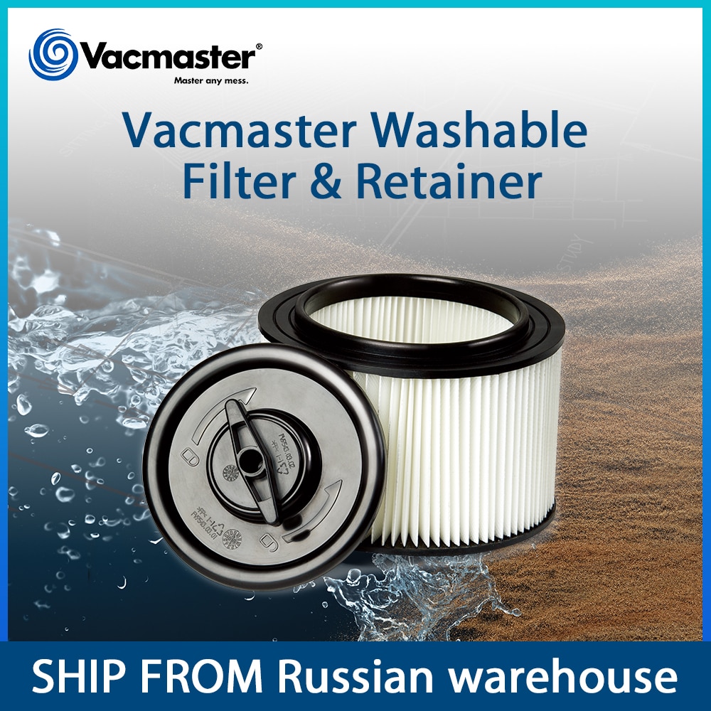 Vacmaster Stofzuiger Filters, Wasbare Cartridge Filter, Stofzuiger Retainer Voor 20L/30L Stofzuiger