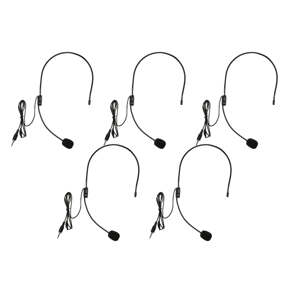 Mini Portable Head Microphone Lightweight Condenser 3.5mm Jack Handsfree Teacher Microphone for Teaching Tour Guide