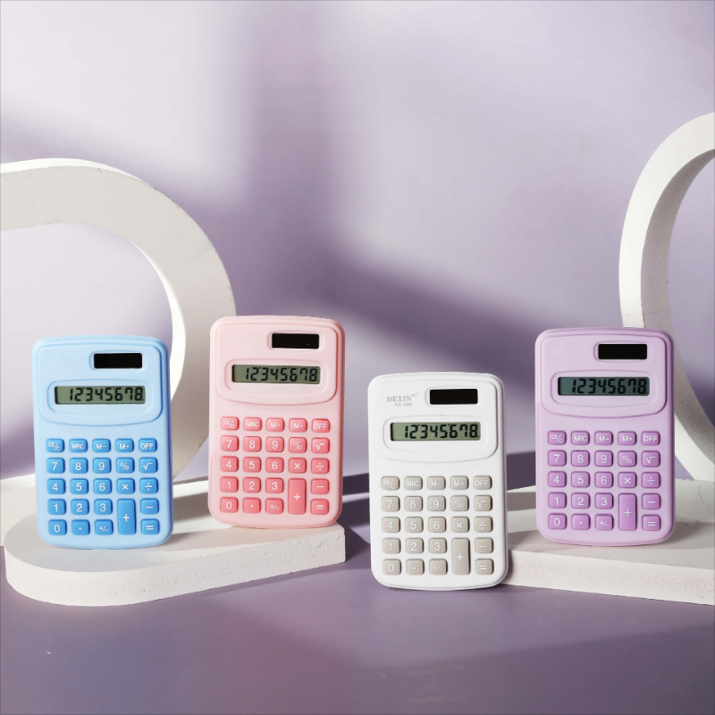 Mini aurinkolaskuri kannettava laskin söpö 8 numeroa lcd elektroninen kotitoimiston laskin lapsille alakoulun laskimet