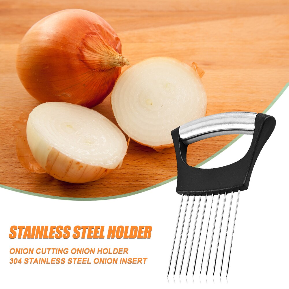 Keuken Fruit Snijgereedschap Tomaat Ui Groente Snijmachine Snijden Aid Stand Gids Ui Snijder Vork Veilig Gadgets