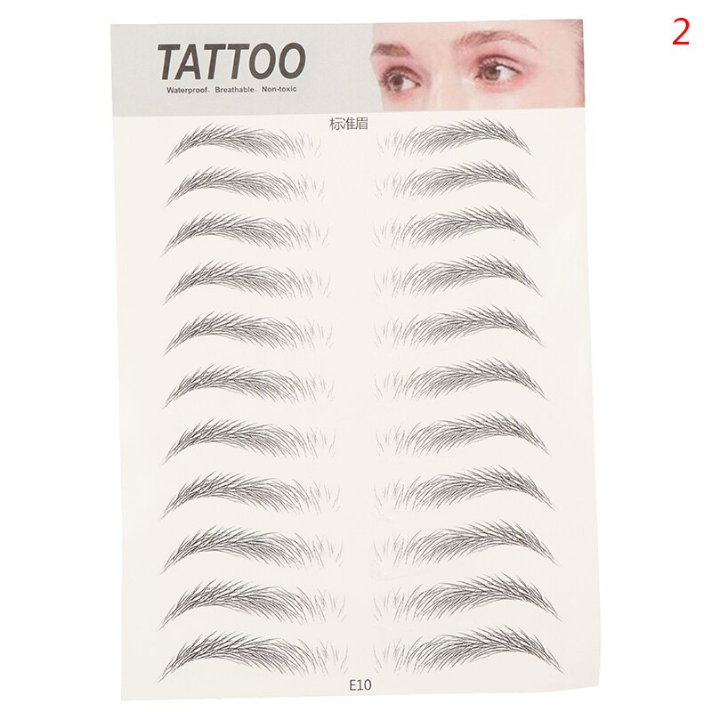 3D Haar Als Wenkbrauwen Make-Up Waterproof Wenkbrauw Tattoo Sticker Langdurige Natuurlijke Nep Wenkbrauw Cosmetica: A2-Standard eyebrow