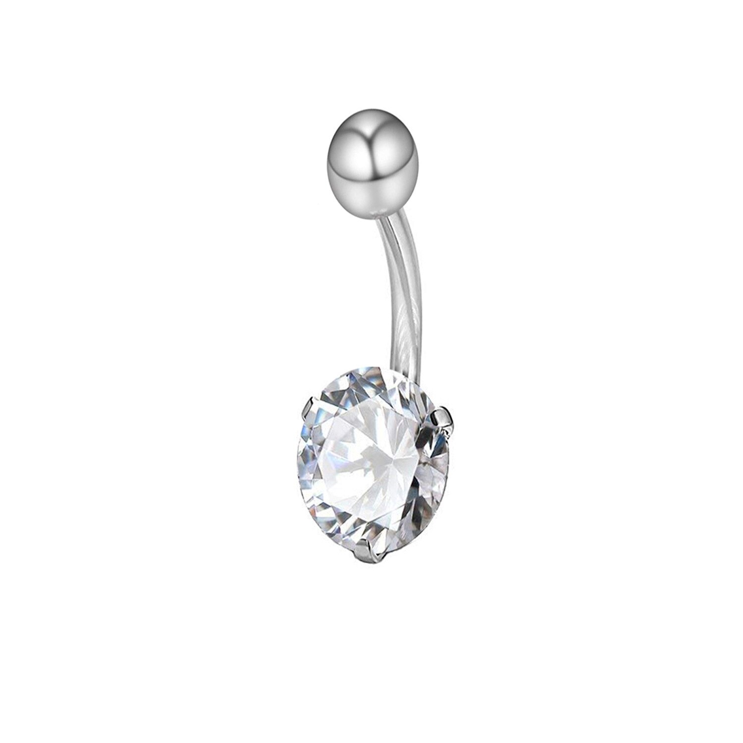 Piercing de nombril en titane pour femme, bijoux de corps, boucles d&#39;oreille, de ventre, à la: J