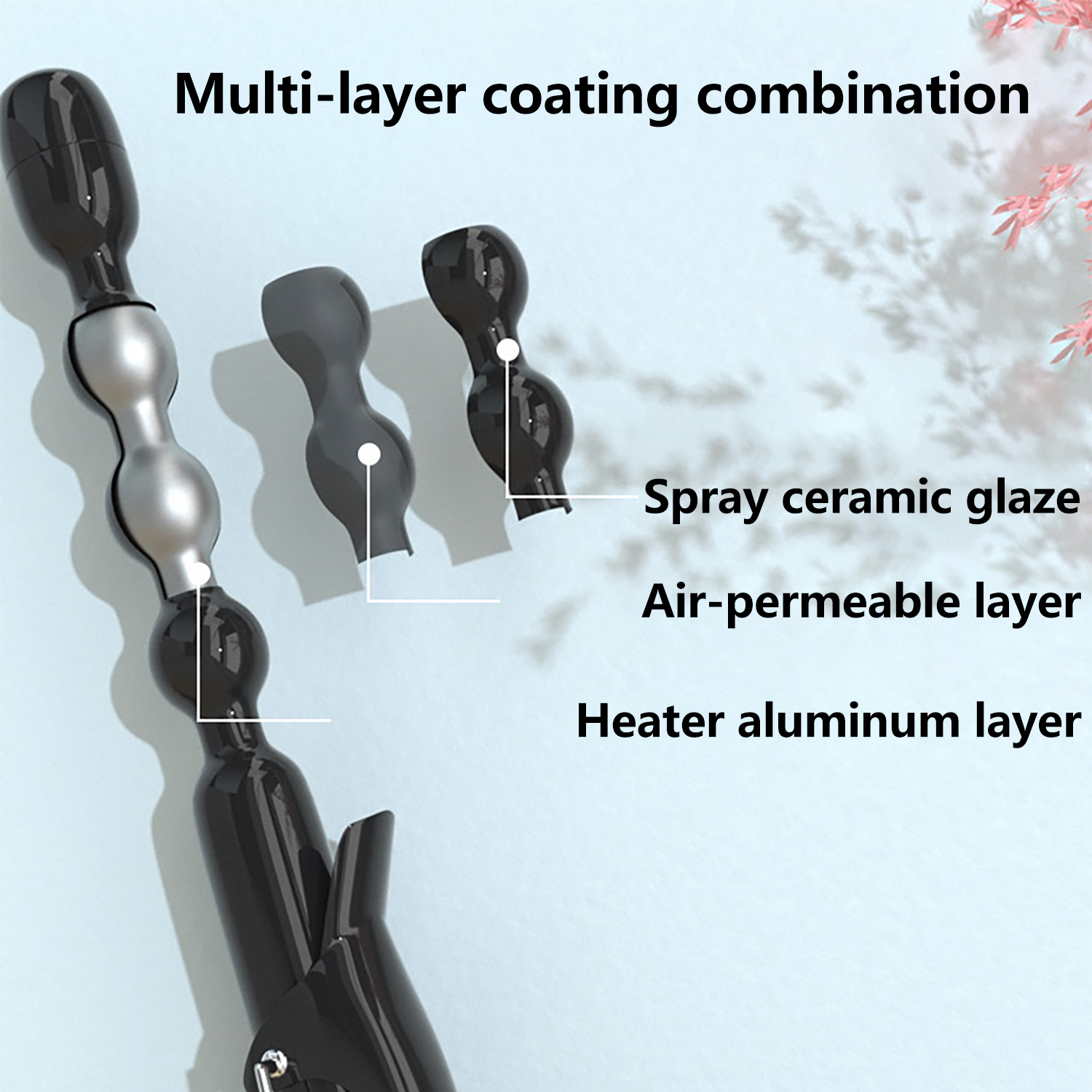 Ceramic Spiral Curling Iron Gourd Curling Wand Deep Curly Hair Styler Curls Magic Hair Curlers Bead Wave Machine LED Display