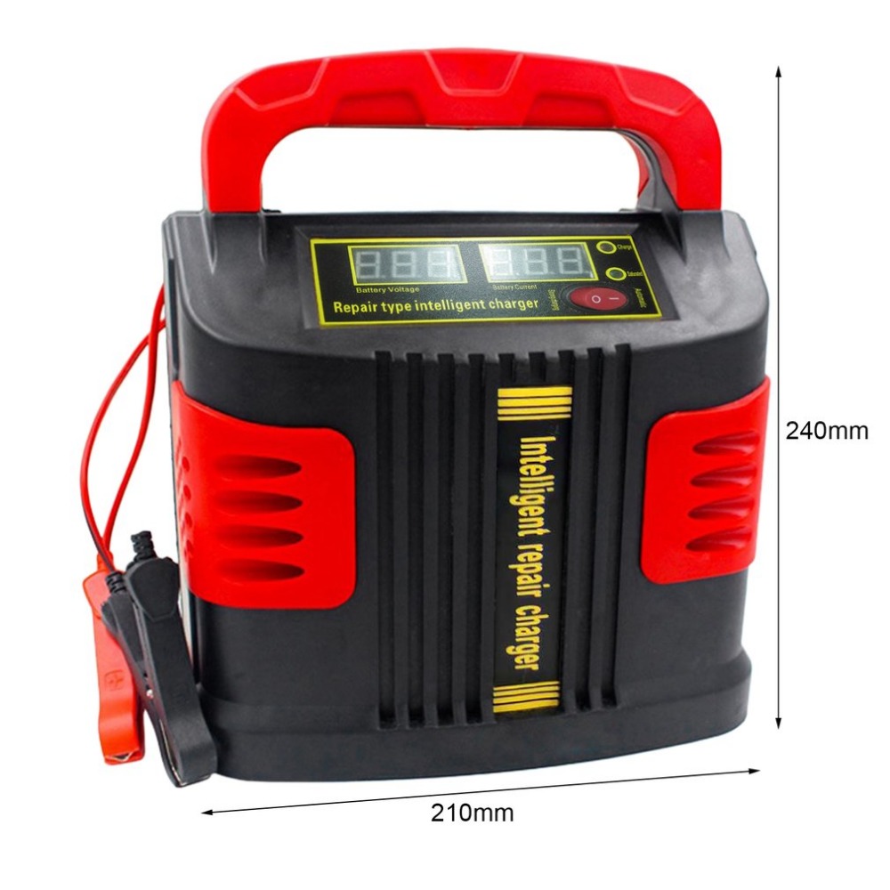 Portable Intelligent Charger Auto Motor Vehicle Charger 350W 14A Auto Adjust LCD Battery Charger Car Booster