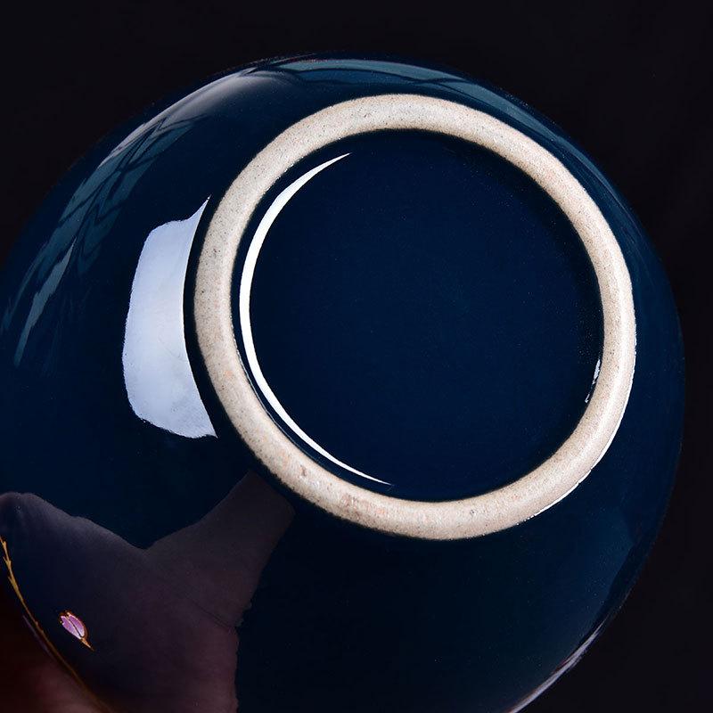 Cuadros de té chinos de Color azul oscuro, caja de té impresa de ciruela de bambú, caja de té, caja de almacenamiento de dulces de café, contenedor de té Power, de boda