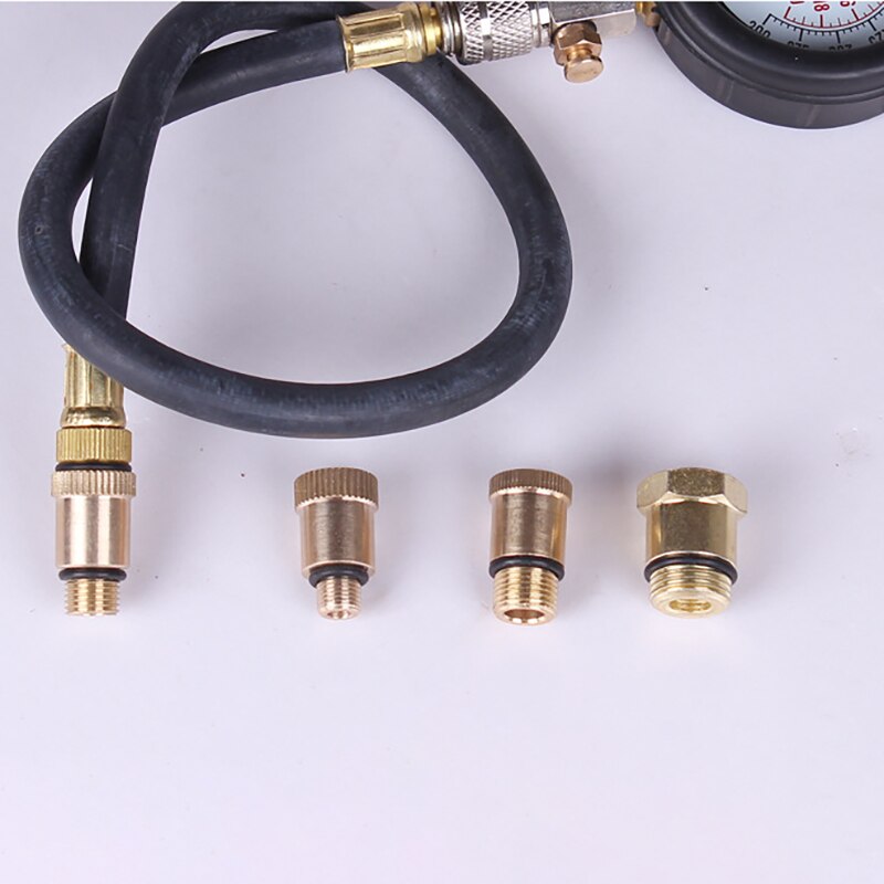 Piston Ring Gas Engine Cylinder Compression Tester Pressure Gauge Tester Kit Motor Auto Petrol Motorcycle Pressure Gauge Adapter