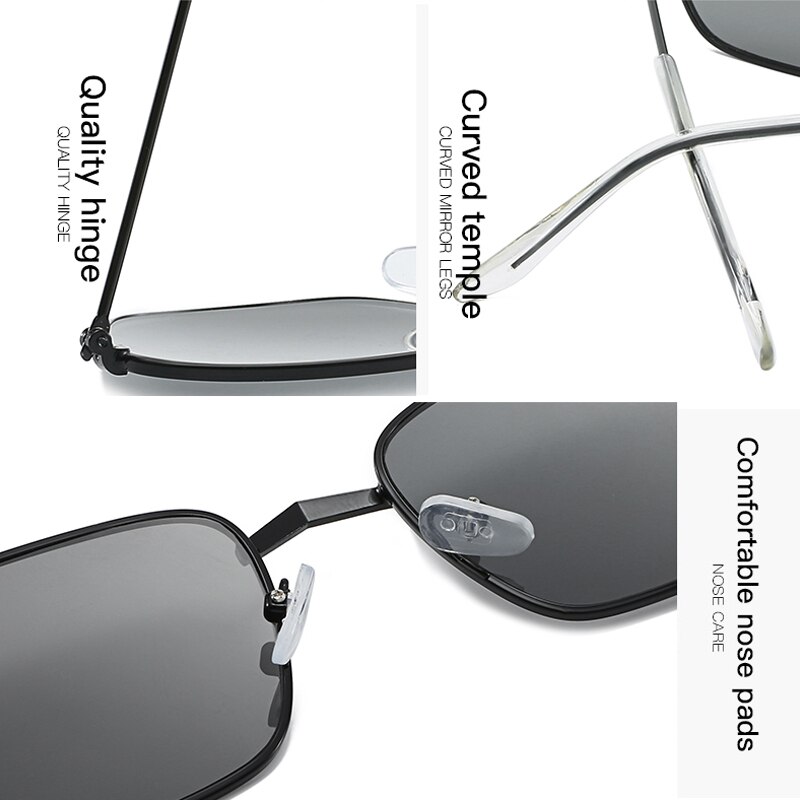 Kvinder metal vandring solbriller mænd retro små firkantede solbriller kvindelige briller stel skærme kørebrille  uv400
