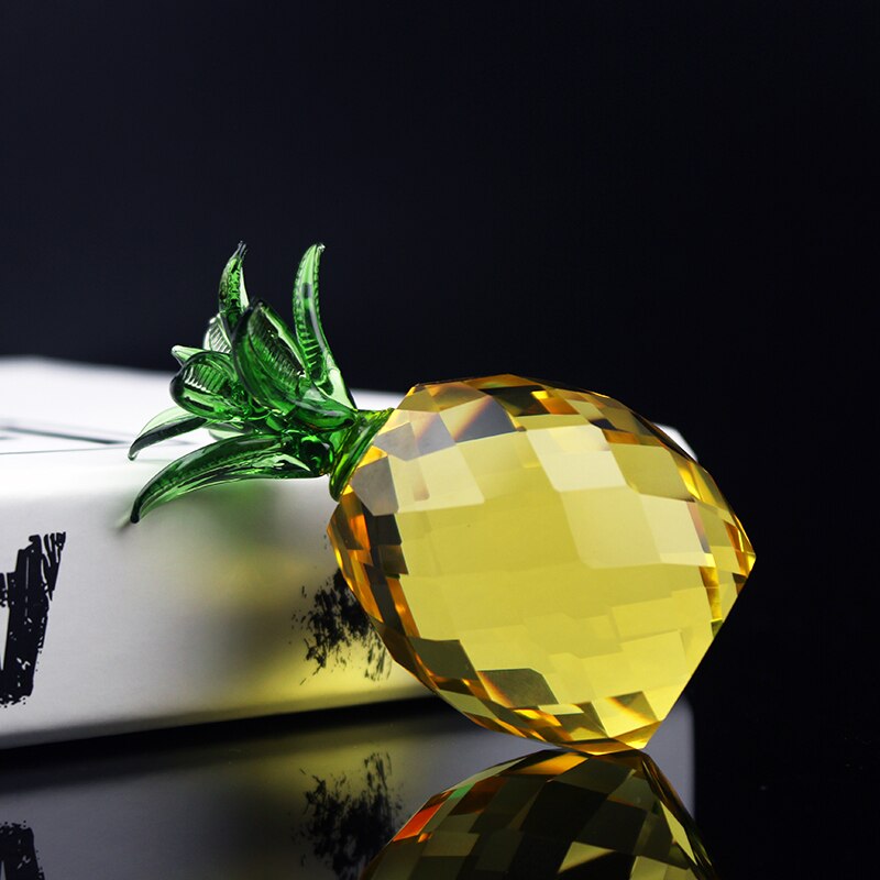 Krystal ananas frugt glas papirvægt kontor hjem dekoration fest ornament tilbehør bryllup jul