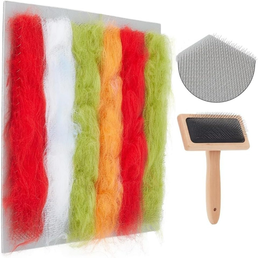 Kartenpinsel-einstellen, 9,9 x 9,9 Zoll, Gummi- und Blick-Mischbrett mit Wollpinsel, Wollnadel-Filzwerkzeuge für sterben Herstellung von Filzen, Basteln, Heimwerken