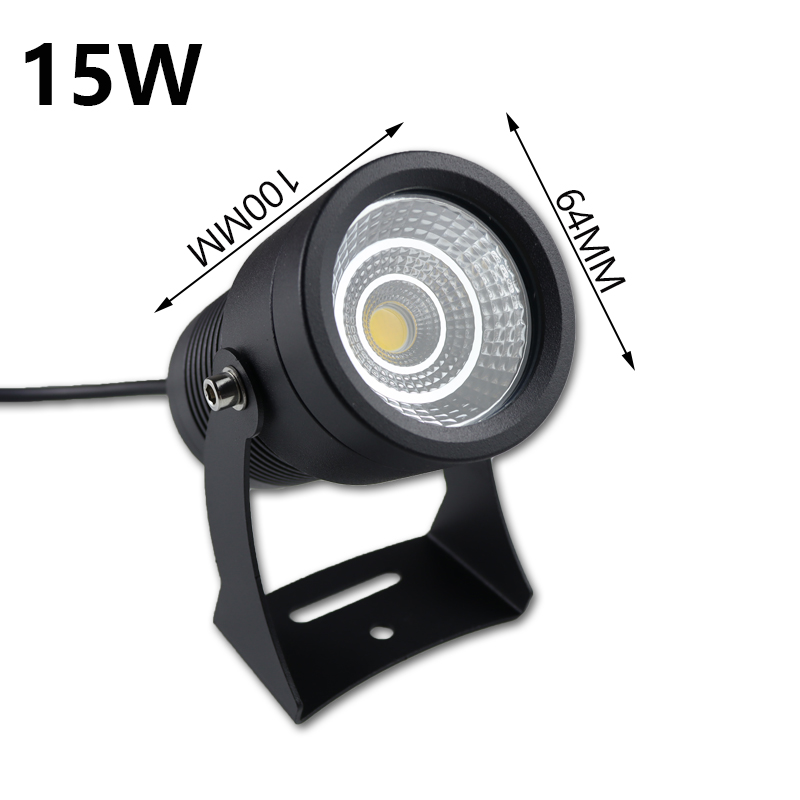 Outdoor spotlight 220V waterproof led floodlight 1W3W5W7W10W12W15W outdoor garden wall lawn light landscape courtyard tree lamp: Blue / Yellow