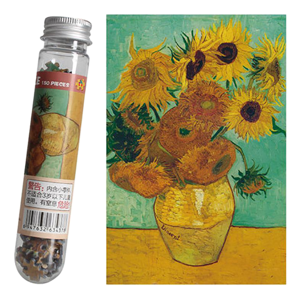 Mini Puzzle de peinture, Capsule de Test, Puzzle difficile à assembler soi-même, de 12 ans et plus, 6x4 pouces: sunflower