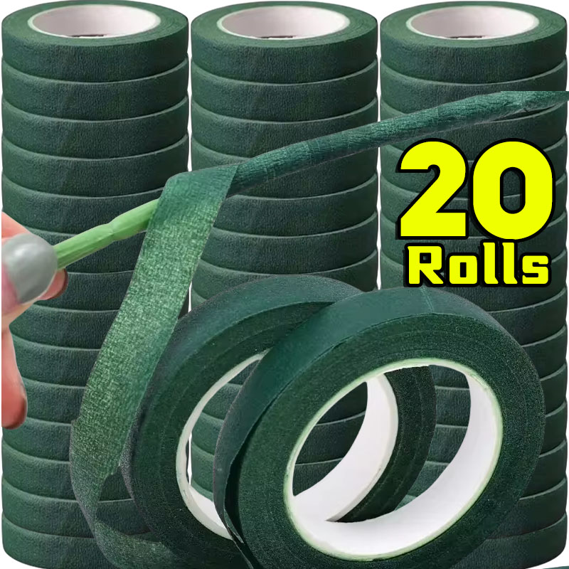 Bouquet Floral Stem Tape DIY Artificial Flowers Bouquets Tape Self-adhesive Wrapping Green Tape for Wedding Party Decor Supplies