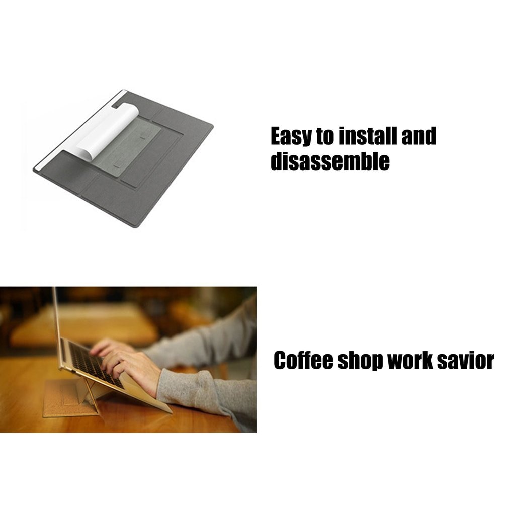 Onzichtbare Laptop Adhesive Stand Vouwen Verstelbare Beugel Draagbare Tablet Houder voor iPad MacBook Lenovo Samsung Laptops