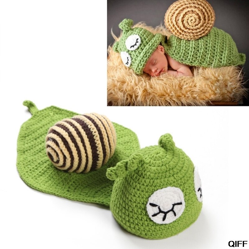 Baby Schnecke Fotografie Prop Neugeborene Mädchen Jungen Geburtstag Party Stricken Kostüm Kit