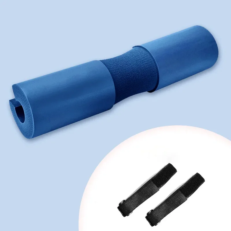Fitness Gewichtheben Squat Schaum Nackenschutz Langhantel Hülse Sport Hantel Bar Schulter Zurück Schutz Pad Mit Riemen Für Gym: Blau