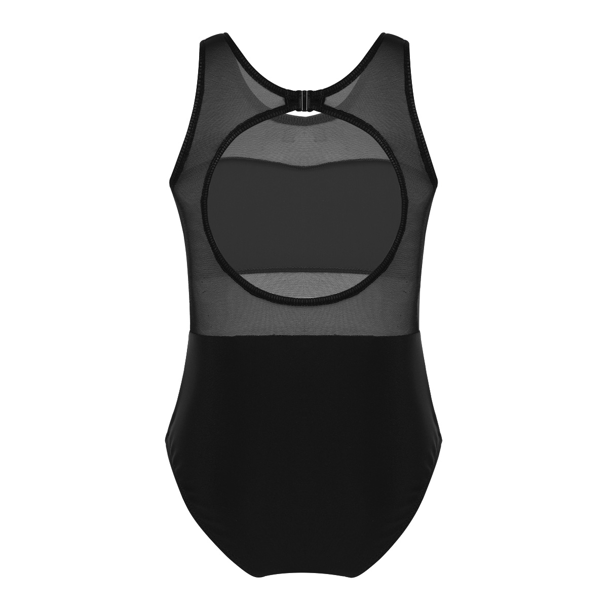 TiaoBug Kids Teens Mesh Splice Cutout Ballet Dance Leotard Girls Gymnastics Leotard Ballerina Costume Dance Wear